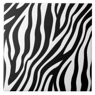 Azulejo De Cerâmica Impressão em Zebra Branca Preta