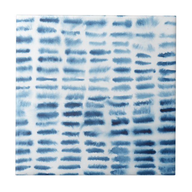 Azulejo De Cerâmica Impressão Indigio Watercolor (Frente)