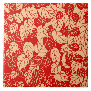 Azulejo De Cerâmica Impressão Japonês Folha, Mandarin Orange