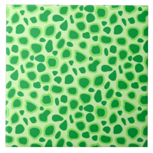 Azulejo De Cerâmica Impressão Leopard - Sombras de Verde limão