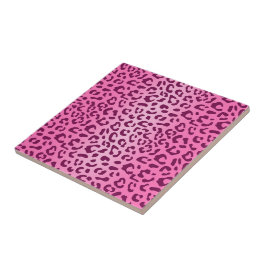 Azulejo De Cerâmica Impressão Leopardo Rosa-na moda