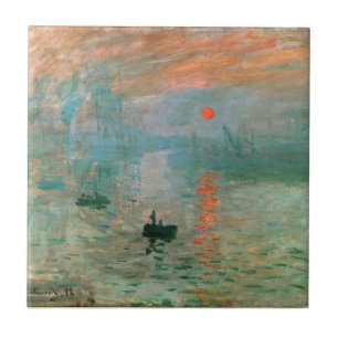 Azulejo De Cerâmica Impressão, nascer do sol por Claude Monet