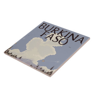 Azulejo De Cerâmica Impressão poster de viagens paisagista Burkina Fas