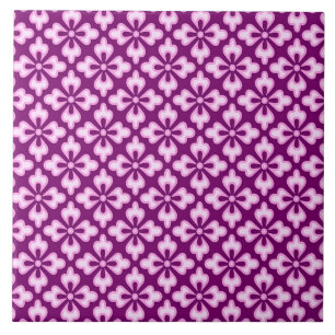 Azulejo De Cerâmica impressão, rosa claro e ameixa