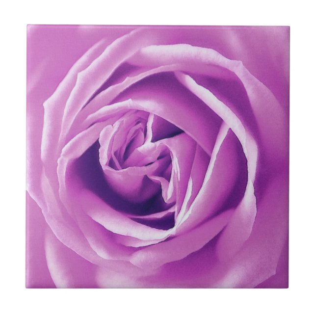 Azulejo De Cerâmica impressão rosa lavanda (Frente)