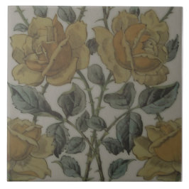 Azulejo De Cerâmica Impressão & Tint Repro 1800 - Rosas Amarelas