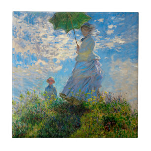 Azulejo De Cerâmica Impressionismo de Monet Woman