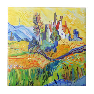 Azulejo De Cerâmica Impressionista Moderno Cenário de Proveniência de 