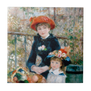 Azulejo De Cerâmica Impressionista Renoir - Duas Irmãs