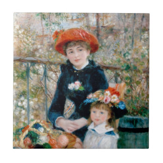 Azulejo De Cerâmica Impressionista Renoir - Duas Irmãs