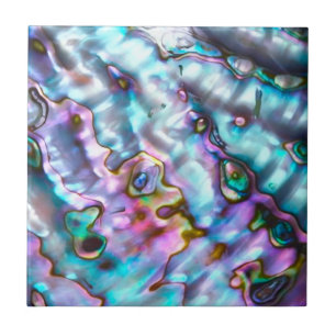 Azulejo de cerâmica impresso com abalone