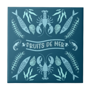 Azulejo De Cerâmica Impressões de Decoração de Arte Marinha