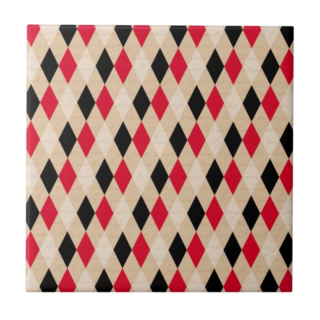 Azulejo De Cerâmica Impressões do país das maravilhas (Frente)