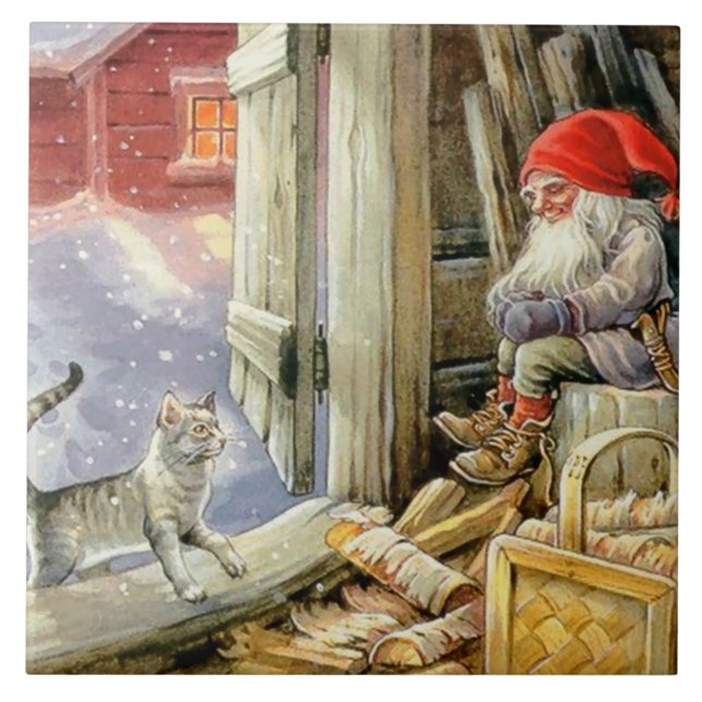 Azulejo De Cerâmica "In the Woodshing", por Jenny Nystrom (Frente)