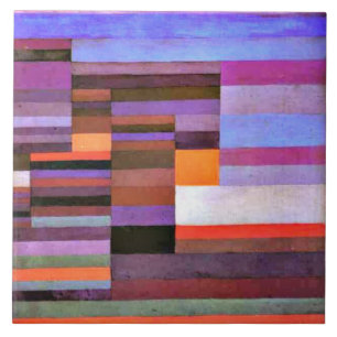 Azulejo De Cerâmica Incêndio à noite por Paul Klee