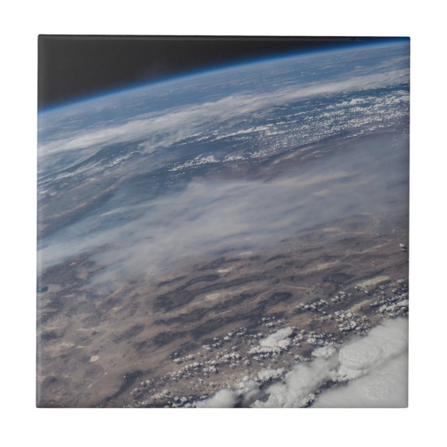 Azulejo De Cerâmica Incêndios em volta do Parque Nacional de Yosemite. (Frente)