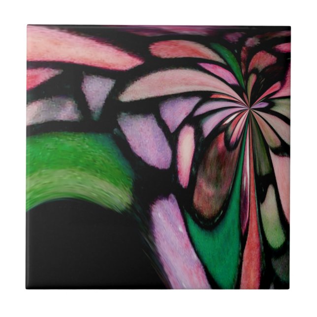 Azulejo De Cerâmica Incrível Tiffany Inspirada (Frente)