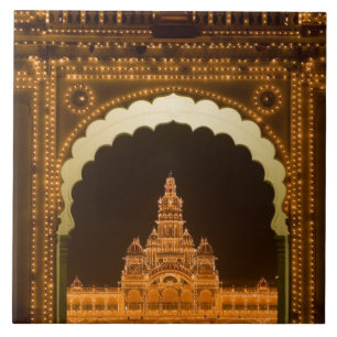 Azulejo De Cerâmica ÍNDIA, Karnataka, Mysore : Palácio do Majaraja (c.