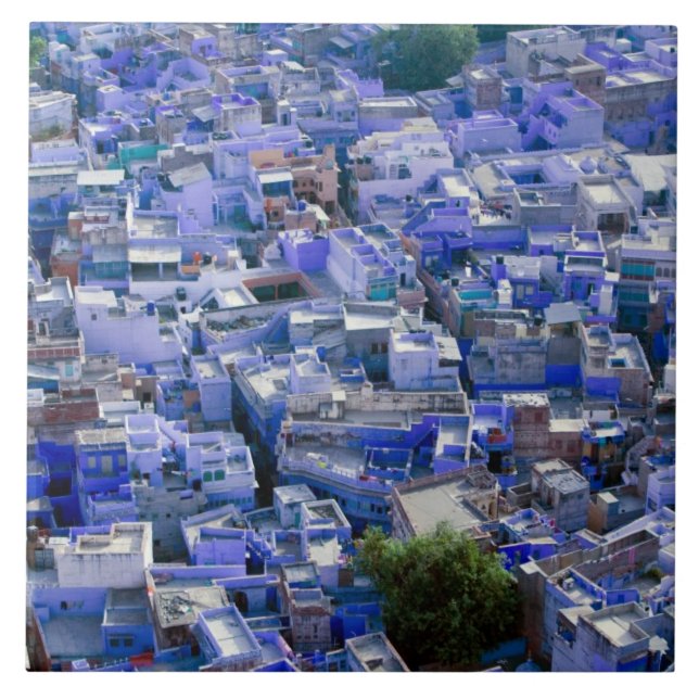 Azulejo De Cerâmica ÍNDIA, Rajasthan, Jodhpur: Cidade Azul de Jodhpur (Frente)