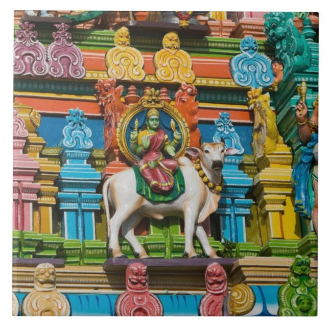 Azulejo De Cerâmica ÍNDIA, Tamil Nadu, Chennai: Kapaleeshwarar (Frente)
