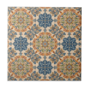 Azulejo De Cerâmica Índigo Azulejo Azul e amarelo Português