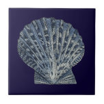 Azulejo De Cerâmica Indigo Shells VIII<br><div class="desc">Vida marinha</div>