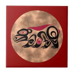 Azulejo De Cerâmica Índio escudo American Native shield