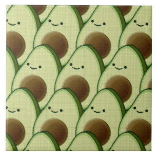 Azulejo De Cerâmica Indivíduo Decorativo do Cartoon Avocado