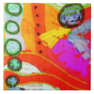 Azulejo De Cerâmica Indo para a pintura digital Abstrato do nada