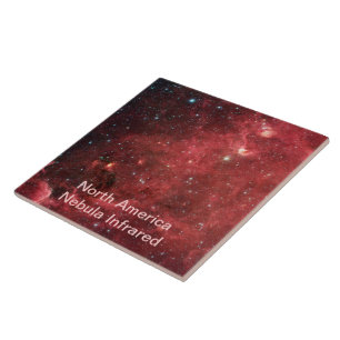 Azulejo De Cerâmica Infravermelho da nebulosa de America do Norte
