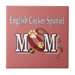 Azulejo De Cerâmica Inglês Cocker Spaniel Mamãe Oferece