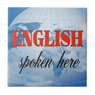 Azulejo De Cerâmica Inglês falado aqui terra nublada