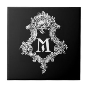 Azulejo De Cerâmica Inicial do monograma de M