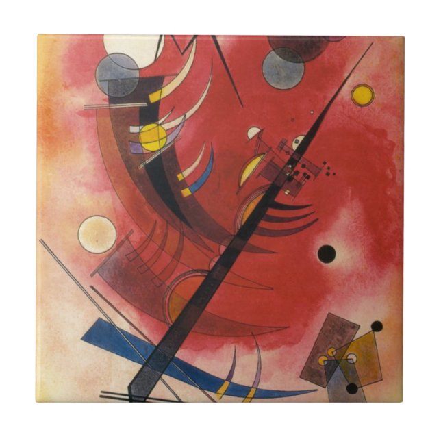 Azulejo De Cerâmica Inner Simmering Abstrato Painting (Frente)