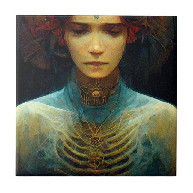 Azulejo De Cerâmica Inner View Fantasy Sci-Fi (Frente)