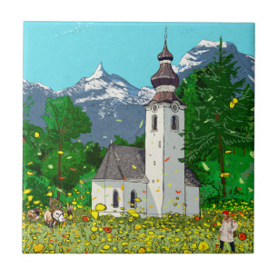 Azulejo De Cerâmica Innsbruck Austria Landscape WhimsArt