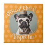 Azulejo De Cerâmica Inspetor de Queijo Fotográfico do Pântano<br><div class="desc">Decoração divertida da cozinha. O azulejo personalizado dos Dog Lovers. Inspetor oficial do queijo</div>