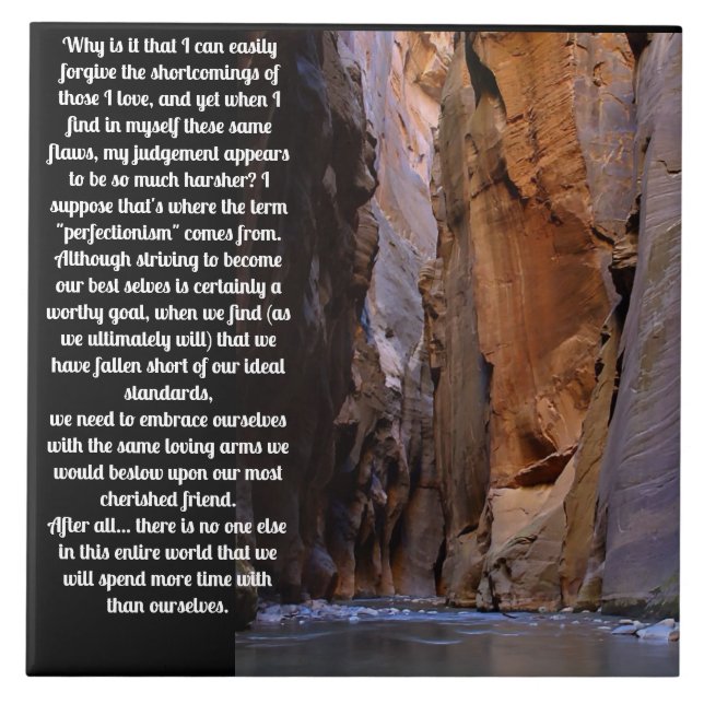 Azulejo De Cerâmica Inspiração autoperdoável (Frente)