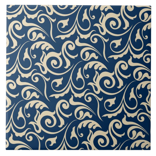 Azulejo De Cerâmica Inspiração de Motifs Persa (Frente)