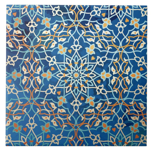 Azulejo De Cerâmica Inspiração Mandala (Frente)