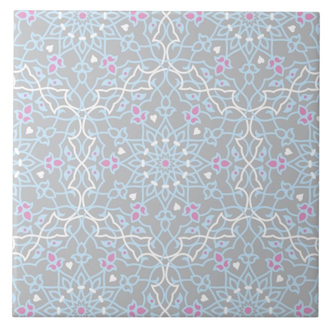 Azulejo De Cerâmica Inspiração Mandala 2 (Frente)