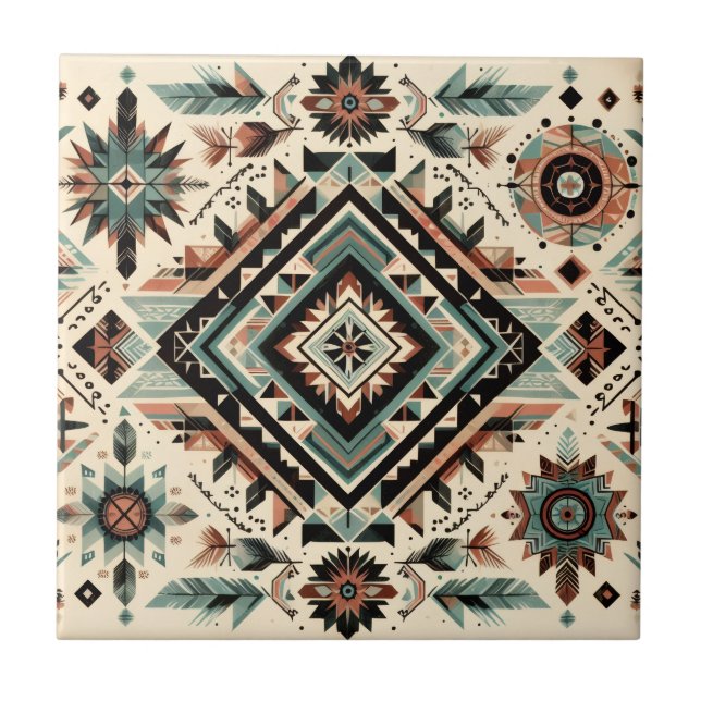 Azulejo De Cerâmica Inspiração Nativa (Frente)