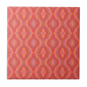 Azulejo de cerâmica inspirado no Groovy nos anos 