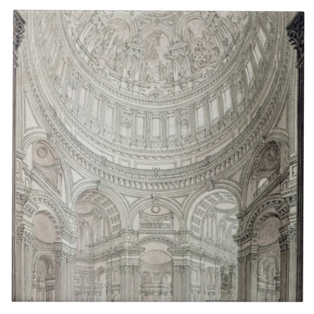 Azulejo De Cerâmica Interior da catedral de St Paul, 1817 (Frente)