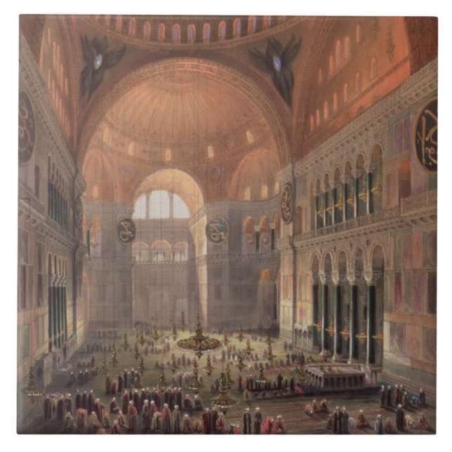 Azulejo De Cerâmica Interior de Haghia Sophia, Constantinople, bar. 18 (Frente)