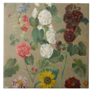 Azulejo De Cerâmica Intitulado (flores) (óleo a bordo)