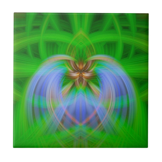 Azulejo De Cerâmica Intricidade Verde (Frente)