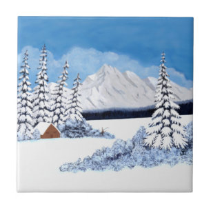 Azulejo De Cerâmica Inverno Nevado