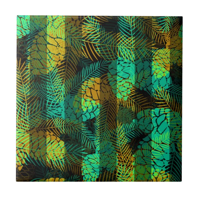 Azulejo De Cerâmica Inverno sem costura Pinho azul de Natal (Frente)