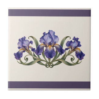 Azulejo De Cerâmica Iris Art Nouveau Friso Cor Personalizada